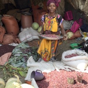 Addis Ketema ET Ethiopia woman selling food and grains